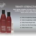 Trinity Strengthening hair care products are great for over processed and stressed hair.